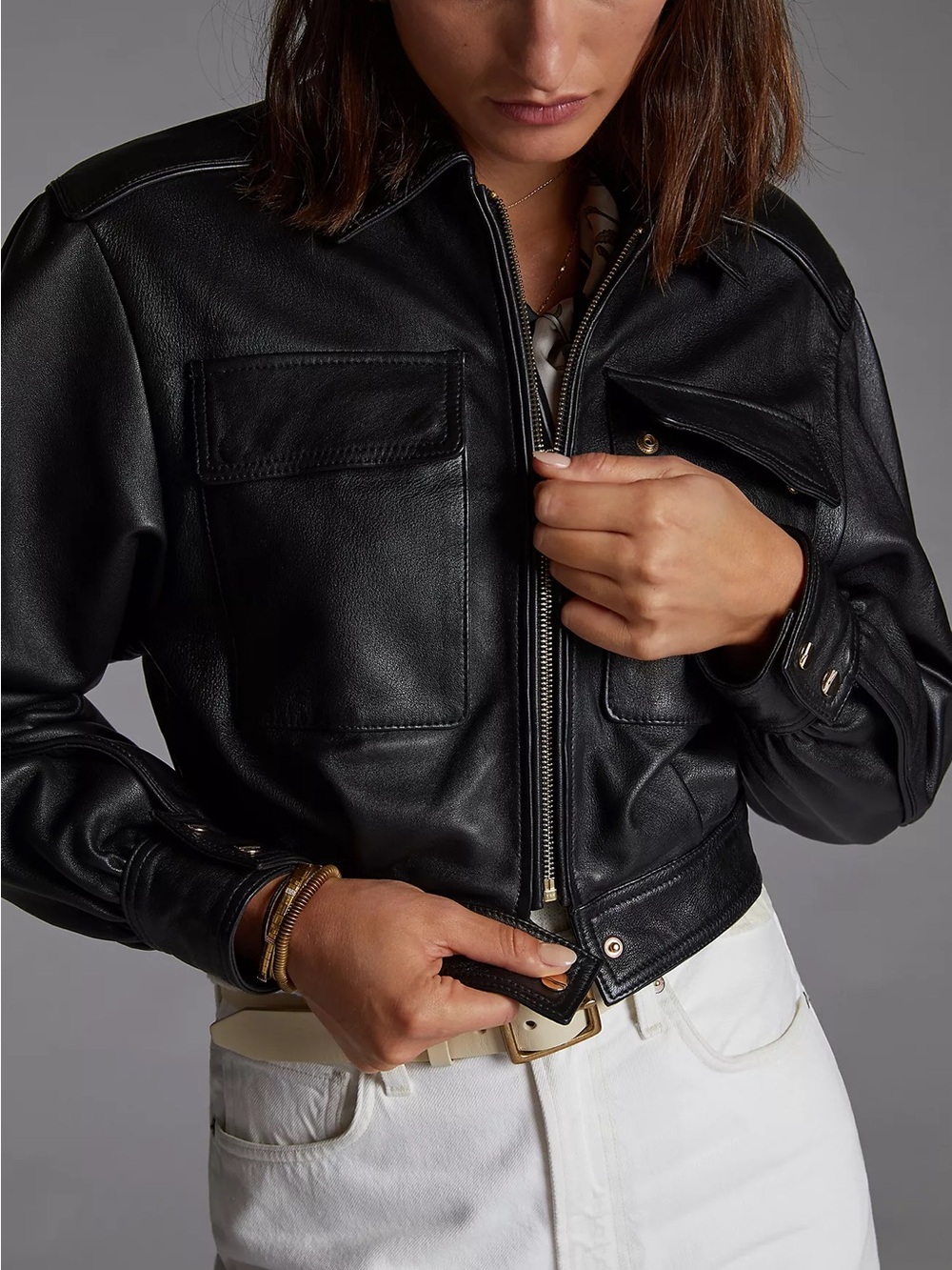 LAMARQUE Dabria 21 Mixed Media Bomber. NWT. Size small.